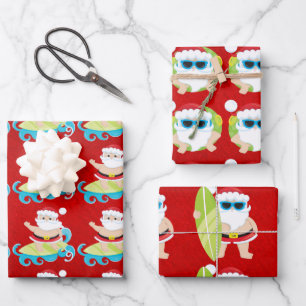 Weihnachtsgeschenk in coolen Farbtönen Geschenkpapier Set