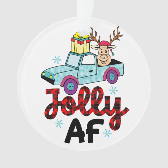Weihnachtsgeschenk Jolly Af Ornament (Vorderseite)