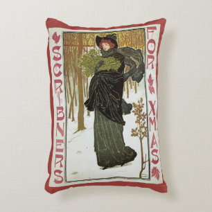 Weihnachtsgeschenk Jugendstil-Scribners Cover 1895 Dekokissen