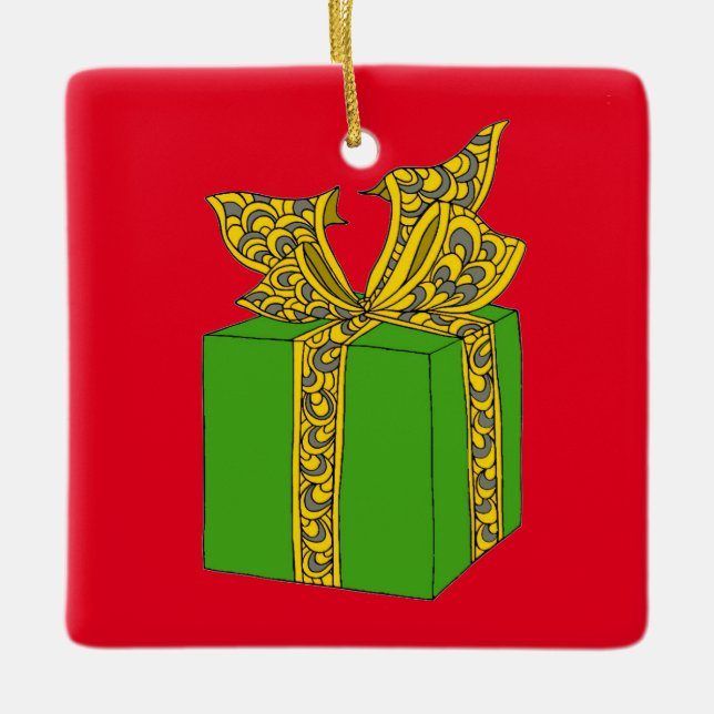 Weihnachtsgeschenk Keramikornament (Vorderseite)