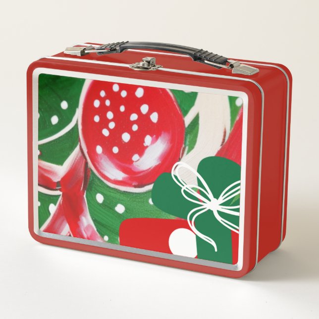 Weihnachtsgeschenk Metall Brotdose (Vorderseite)