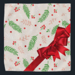 Weihnachtsgeschenk mit Bow Halstuch<br><div class="desc">Bett, das wie ein verpacktes Weihnachtsgeschenk aussieht mit einem hellen roten Bogen. Hat ein anpassbares Geschenktag. Geben Sie den Namen Ihres Tieres in die Vorlage ein, bevor Sie ihn zum Warenkorb hinzufügen.</div>