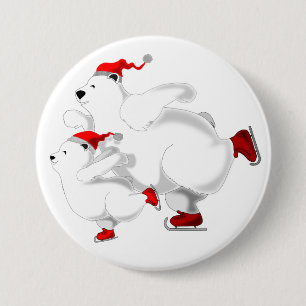 Weihnachtsgeschenk mit der Familie der glücklichen Button