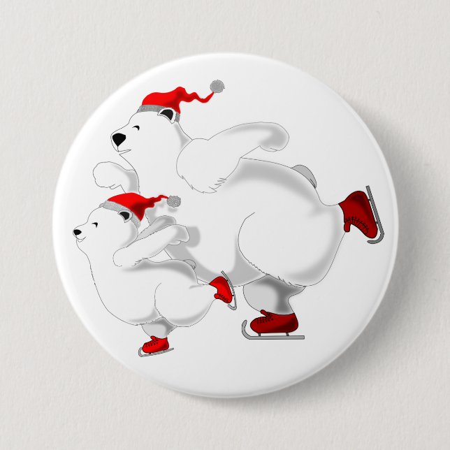 Weihnachtsgeschenk mit der Familie der glücklichen Button (Vorderseite)