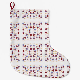 Weihnachtsgeschenk mit farbenfrohen Girlanden Großer Weihnachtsstrumpf