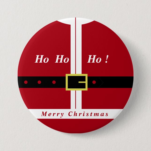 Weihnachtsgeschenk mit Funny Santa Design Button (Vorderseite)