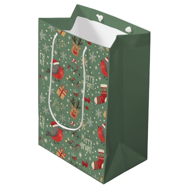 Weihnachtsgeschenk Mittlere Geschenktüte (Vorderseite Schrägansicht)