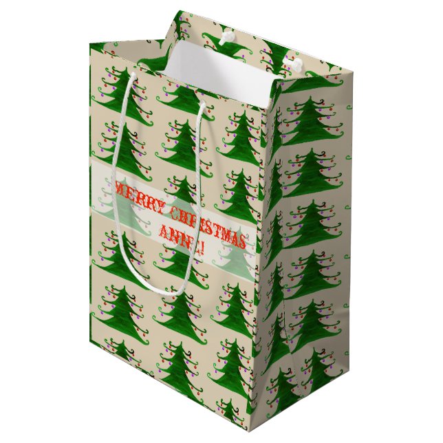 Weihnachtsgeschenk Mittlere Geschenktüte (Vorderseite Schrägansicht)