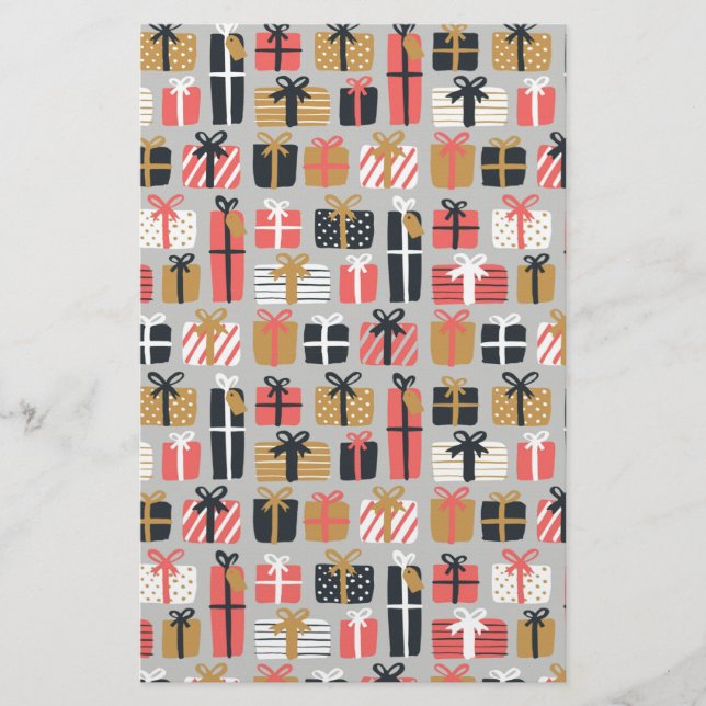 Weihnachtsgeschenk Muster Briefpapier (Vorderseite)