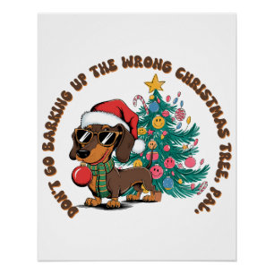 Weihnachtsgeschenk nicht bellen poster