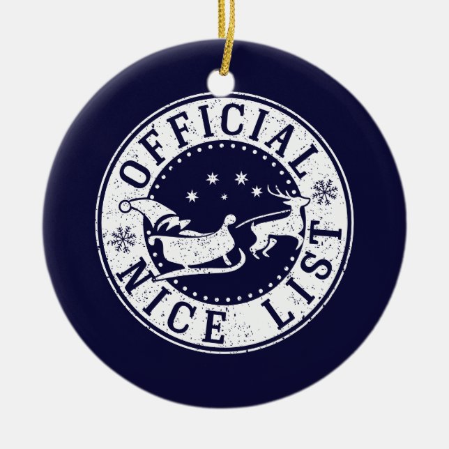 Weihnachtsgeschenk - offizielle Weihnachtskarte Keramik Ornament (Vorne)