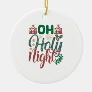 Weihnachtsgeschenk   Oh Heilige Nacht Keramik Ornament