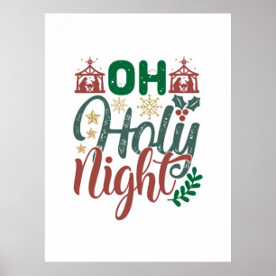 Weihnachtsgeschenk Oh Heilige Nacht Poster
