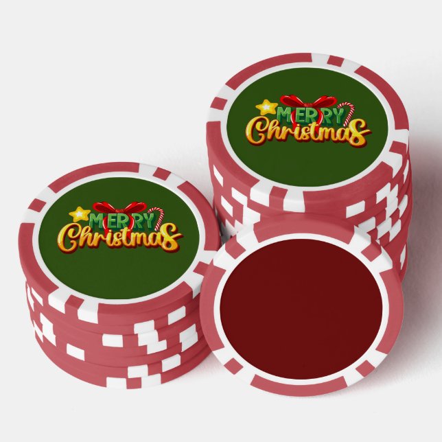 Weihnachtsgeschenk Pokerchips (Stapel)