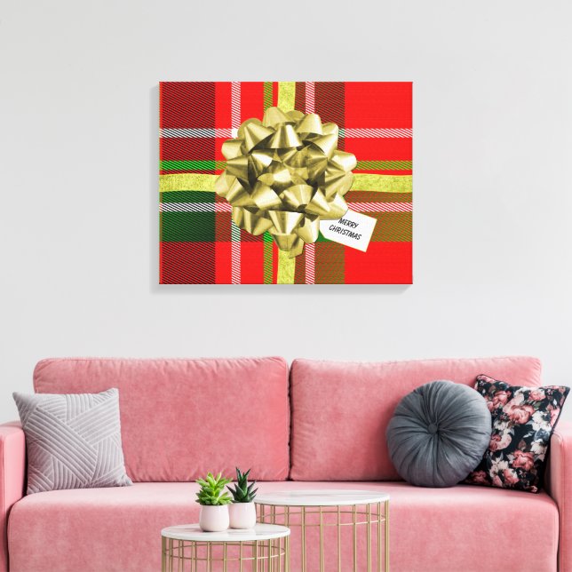 Weihnachtsgeschenk Print Tartan Muster Zuhause Dek Leinwanddruck (Insitu (Wohnzimmer))