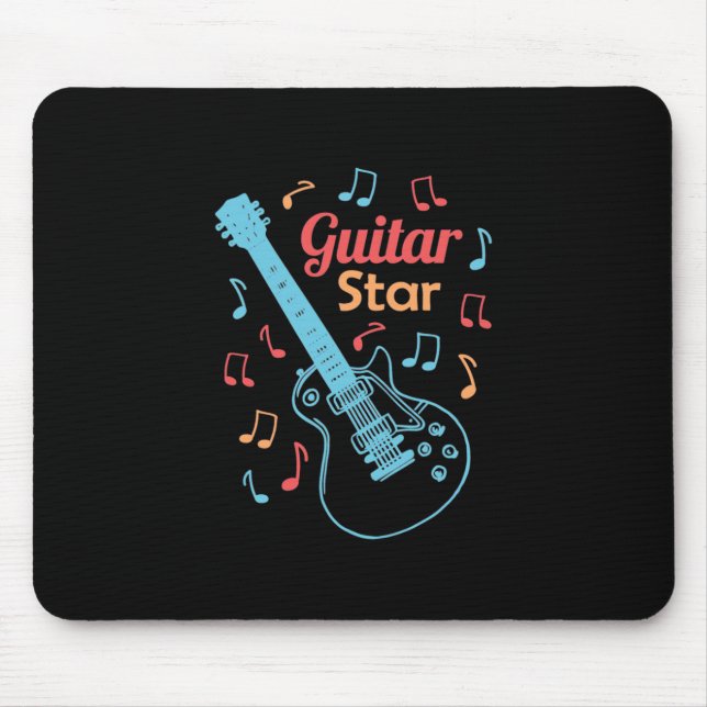 Weihnachtsgeschenk | Proud Guitarrist Star Mousepad (Vorne)
