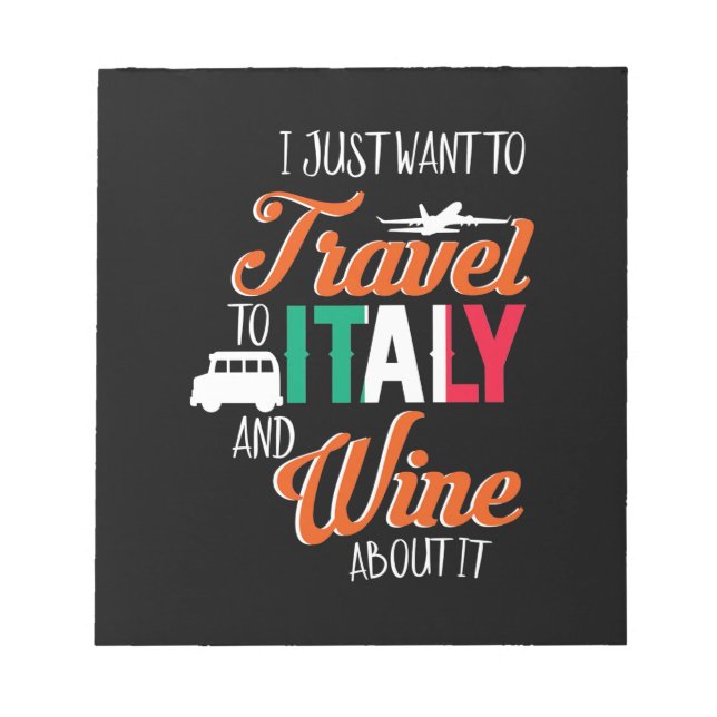 Weihnachtsgeschenk | Reisen nach Italien und Wein  Notizblock (Vorderseite)