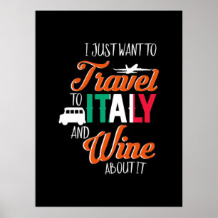 Weihnachtsgeschenk Reisen nach Italien und Wein Poster