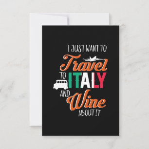 Weihnachtsgeschenk Reisen nach Italien und Wein RSVP Karte