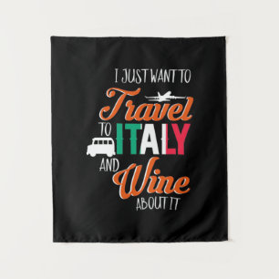 Weihnachtsgeschenk Reisen nach Italien und Wein Wandteppich