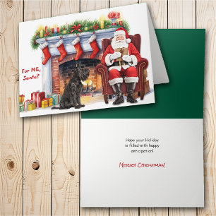 Weihnachtsgeschenk Riesenschnauzer-Hund Weihnachte Feiertagskarte