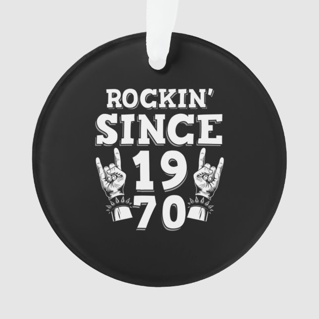 Weihnachtsgeschenk | Rockin Seit 1970 Ornament (Vorderseite)