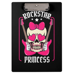 Weihnachtsgeschenk   Rockstar Princess Skull Klemmbrett