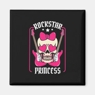 Weihnachtsgeschenk   Rockstar Princess Skull Magnet