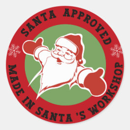 Weihnachtsgeschenk rot runder aufkleber