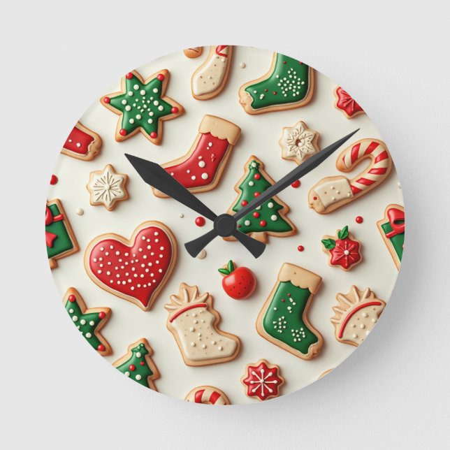 Weihnachtsgeschenk Runde Wanduhr (Vorderseite)