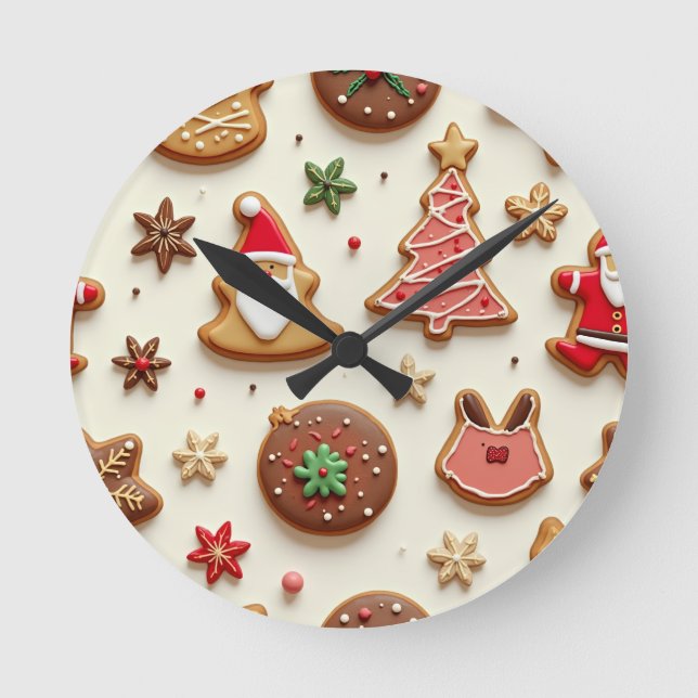Weihnachtsgeschenk Runde Wanduhr (Vorderseite)