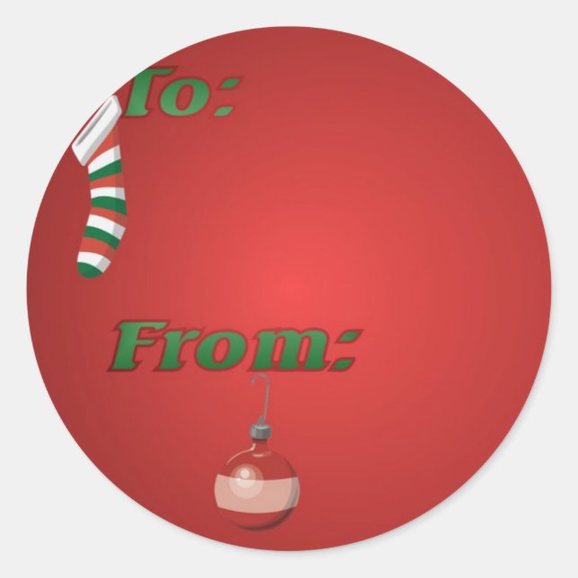Weihnachtsgeschenk Runder Aufkleber (Vorderseite)