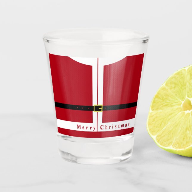 Weihnachtsgeschenk Santa Shot Glass Schnapsglas (Vorderseite)