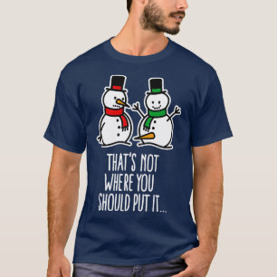 Weihnachtsgeschenk Schneemann Karotte unartig Chri T-Shirt
