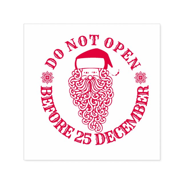 Weihnachtsgeschenk Siegel | Nicht bis Weihnachten  Permastempel (Design)