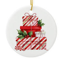 Weihnachtsgeschenk-Stapel Candy Cane Streifen