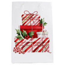 Weihnachtsgeschenk-Stapel-Candy-Cane-Streifen
