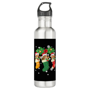 Weihnachtsgeschenk T Shirt Drei Abessinienkatze Edelstahlflasche