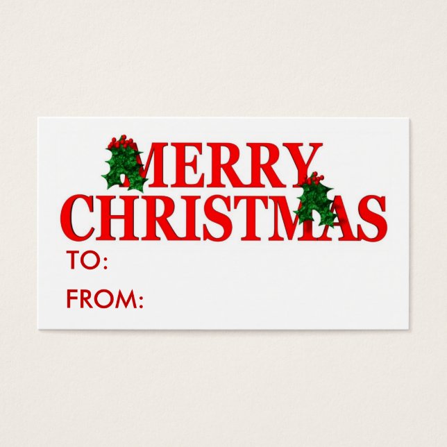 Weihnachtsgeschenk-Tag (Vorderseite)
