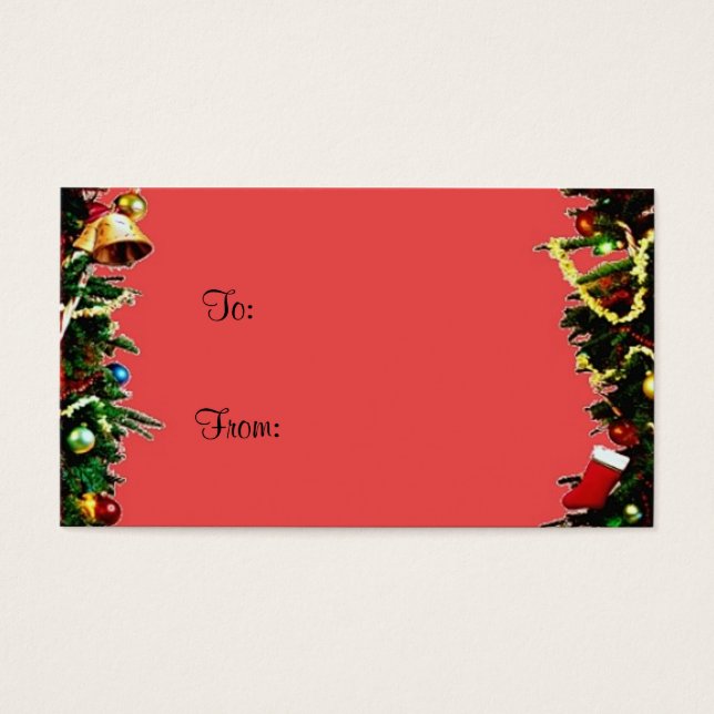 Weihnachtsgeschenk-Tag (Vorderseite)