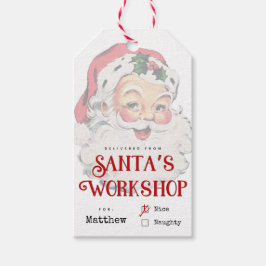 Weihnachtsgeschenk-Tag des Weihnachtswerktags Geschenkanhänger
