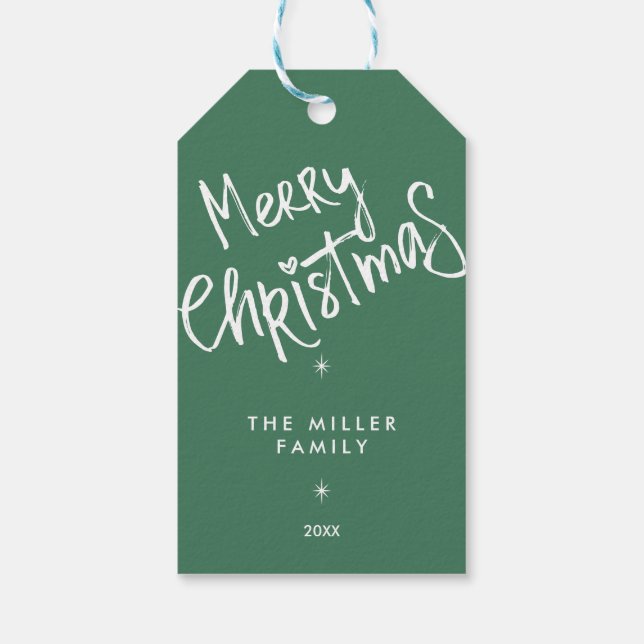 Weihnachtsgeschenk-Tag - Feierlich Geschenkanhänger (Rückseite)