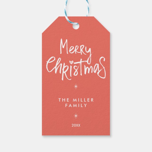 Weihnachtsgeschenk-Tag - Feierlich Geschenkanhänger (Rückseite)
