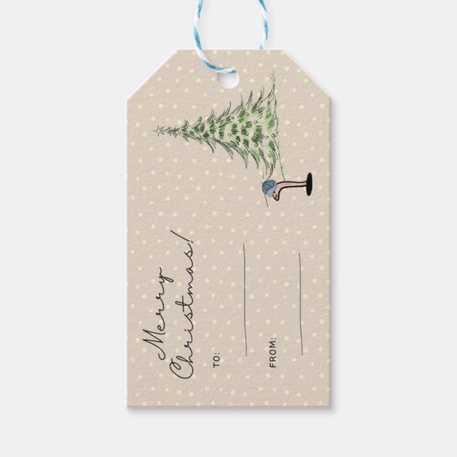 Weihnachtsgeschenk-Tag Geschenkanhänger (Vorderseite)