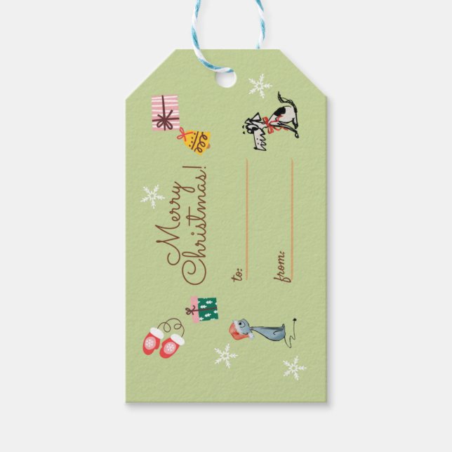 Weihnachtsgeschenk-Tag Geschenkanhänger (Vorderseite)