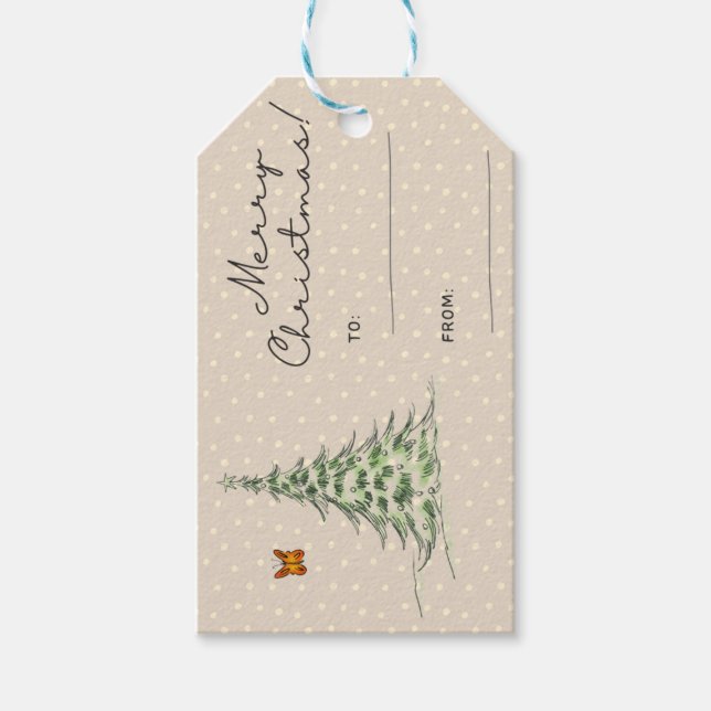 Weihnachtsgeschenk-Tag Geschenkanhänger (Vorderseite)