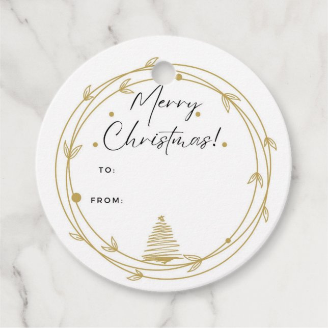 Weihnachtsgeschenk-Tag Geschenkanhänger (Vorderseite)
