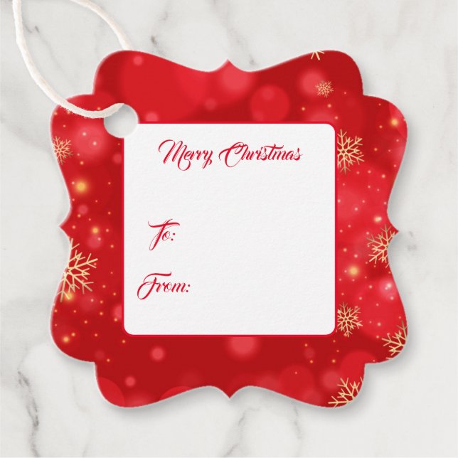 Weihnachtsgeschenk-Tag Geschenkanhänger (Vorderseite)