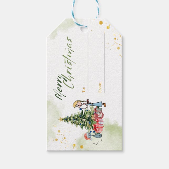 Weihnachtsgeschenk-Tag Geschenkanhänger (Vorderseite)