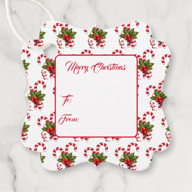 Weihnachtsgeschenk-Tag Geschenkanhänger (Vorderseite)